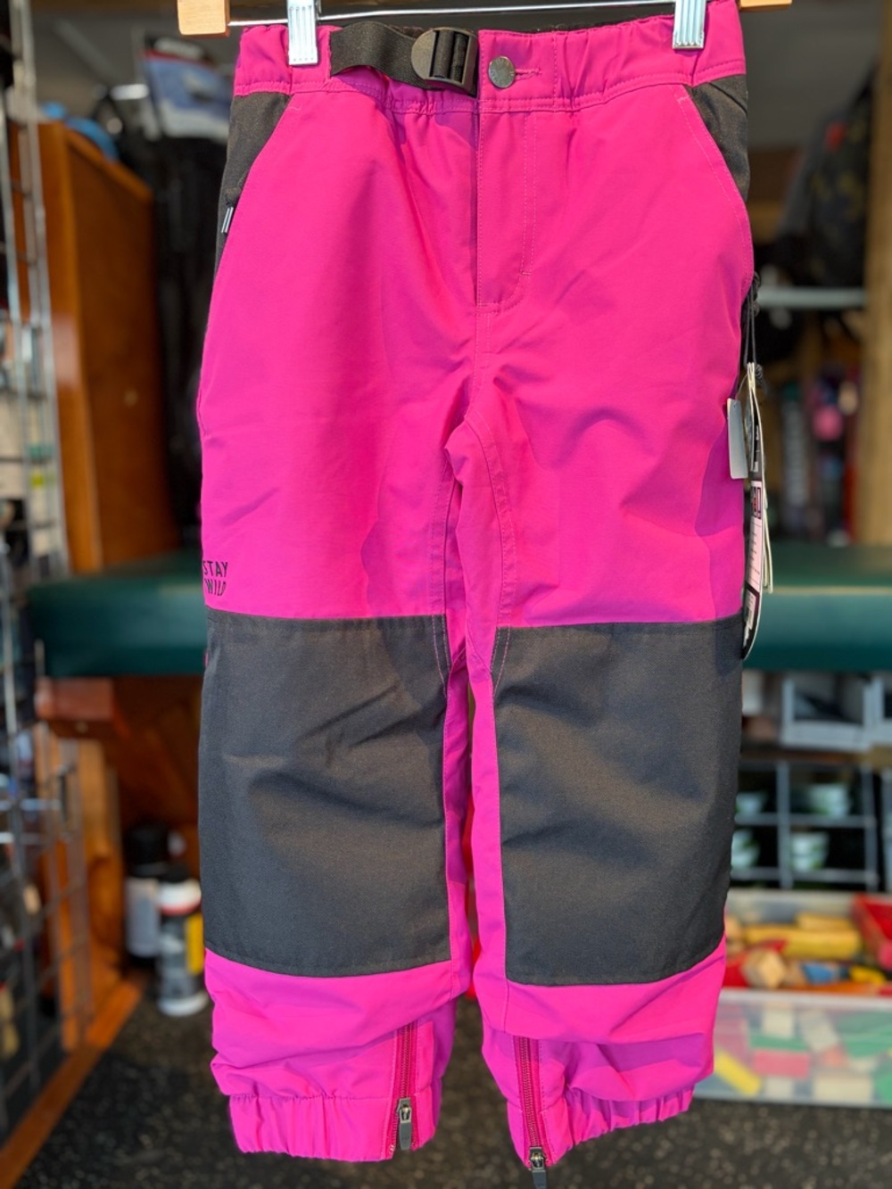 Kids Airblaster Boss Waterproof Winter Pants - Pink and Black - Small